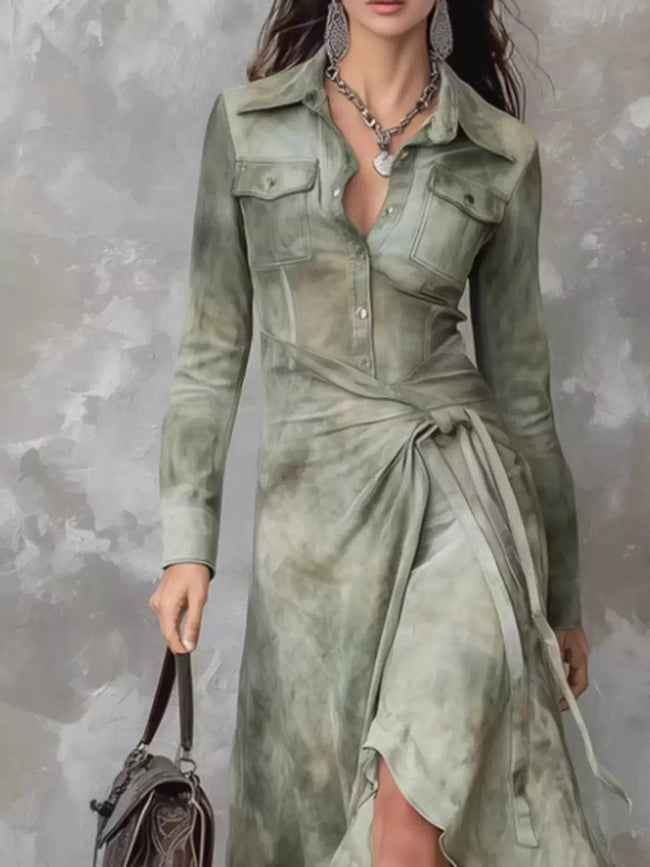 High-Low Long Sleeve Dress  Style Ratio