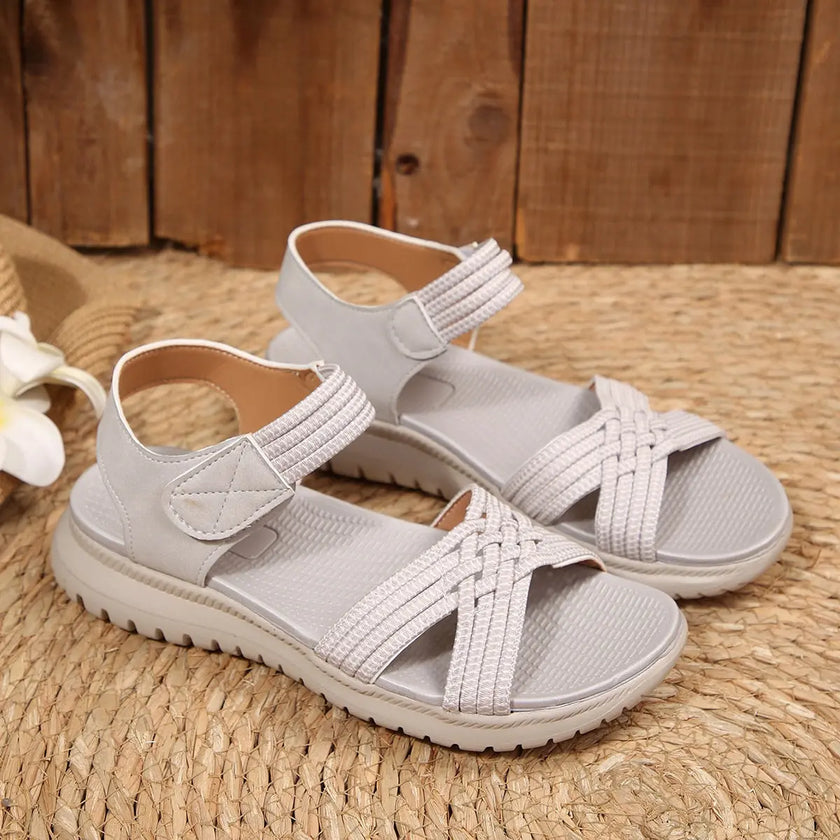 Open Toe Woven Strap Sandals  Style Ratio