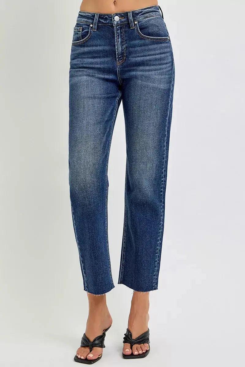 RISEN High Rise Slim Barrel Jeans  Style Ratio