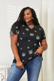 Double Take Dandelion Print Round Neck Shirt  Style Ratio