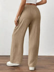 Casual Drawstring Wide Leg Pants  Style Ratio