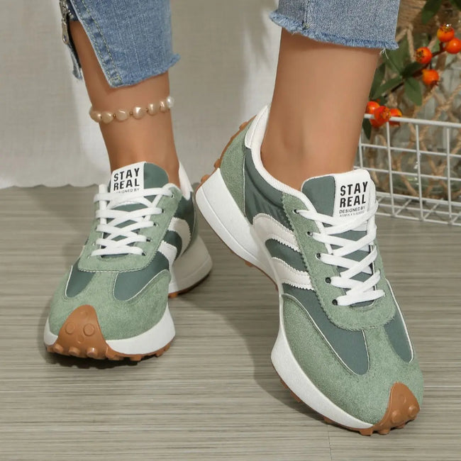 Round Toe Lace Up Sneakers  Style Ratio