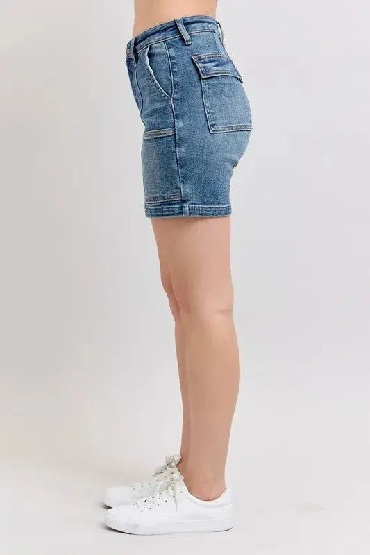 Judy Blue Full Size High Rise Denim Shorts  Style Ratio