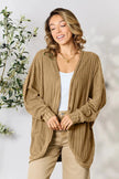 Basic Bae Full Size Ribbed Cocoon Cardigan  Style Ratio
