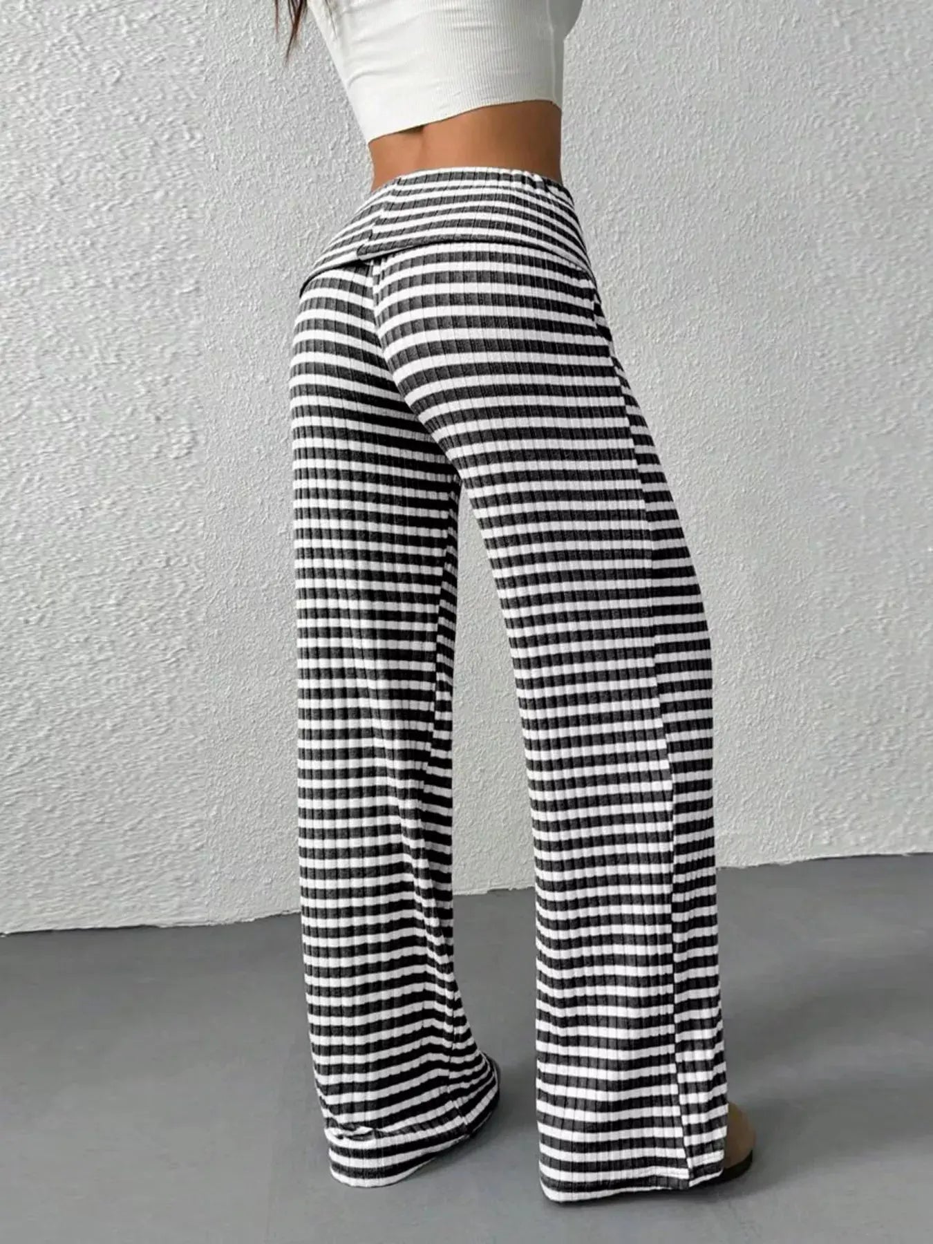Striped Wide Leg Pants  Style Ratio