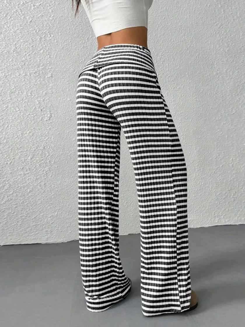 Striped Wide Leg Pants  Style Ratio