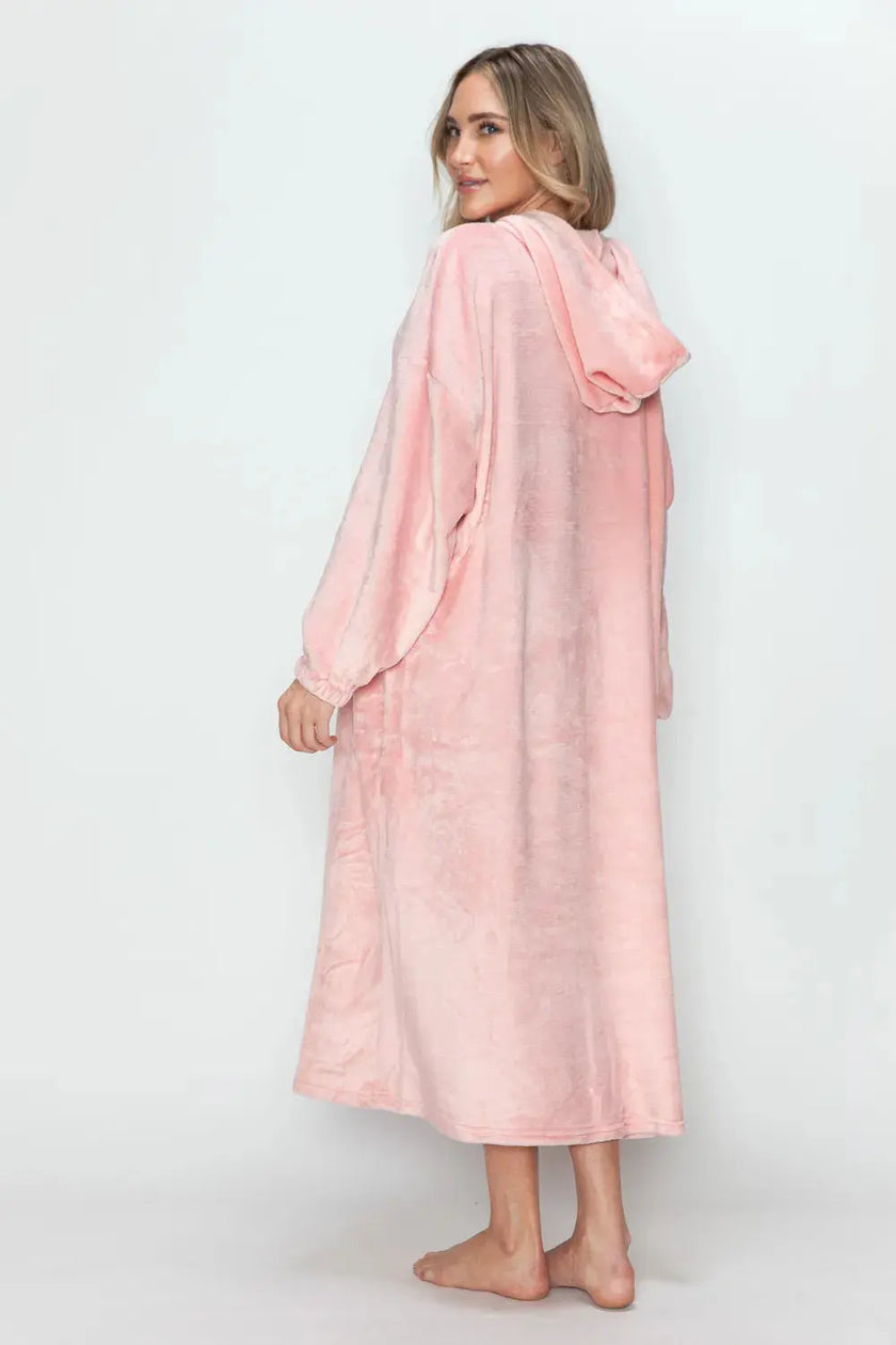 Double Take Pocketed Hooded Midi Lounge Dress  Style Ratio