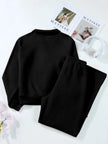Collared Sweatshirt and High Waist Pants Active Set  Style Ratio