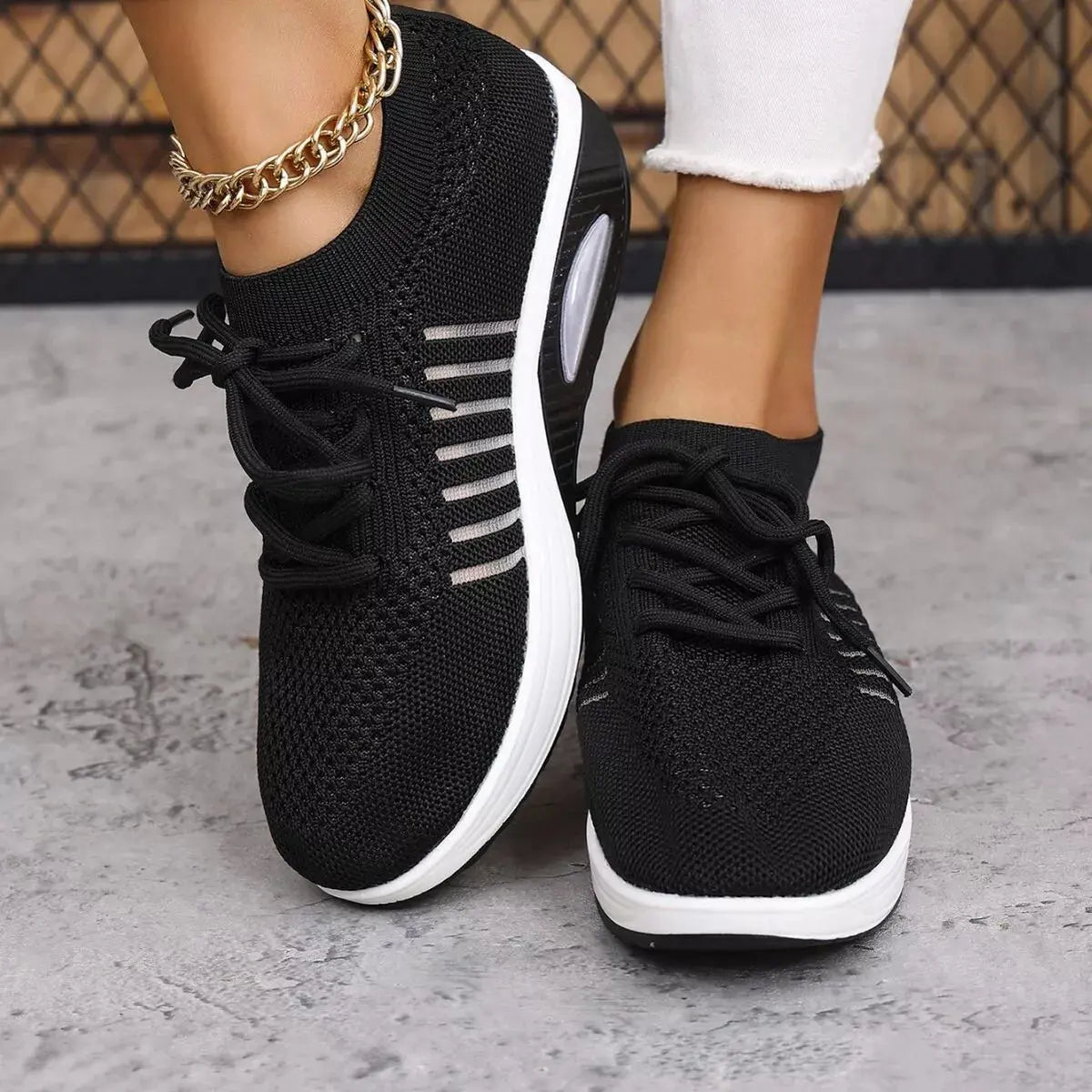 Breathable Mesh Lace Up Sneakers  Style Ratio