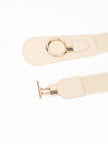 PU Elastic Wide Belt with Alloy Buckle  Style Ratio