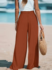 Full Size Drawstring Waist Wide Leg Pants Plus Size  Style Ratio