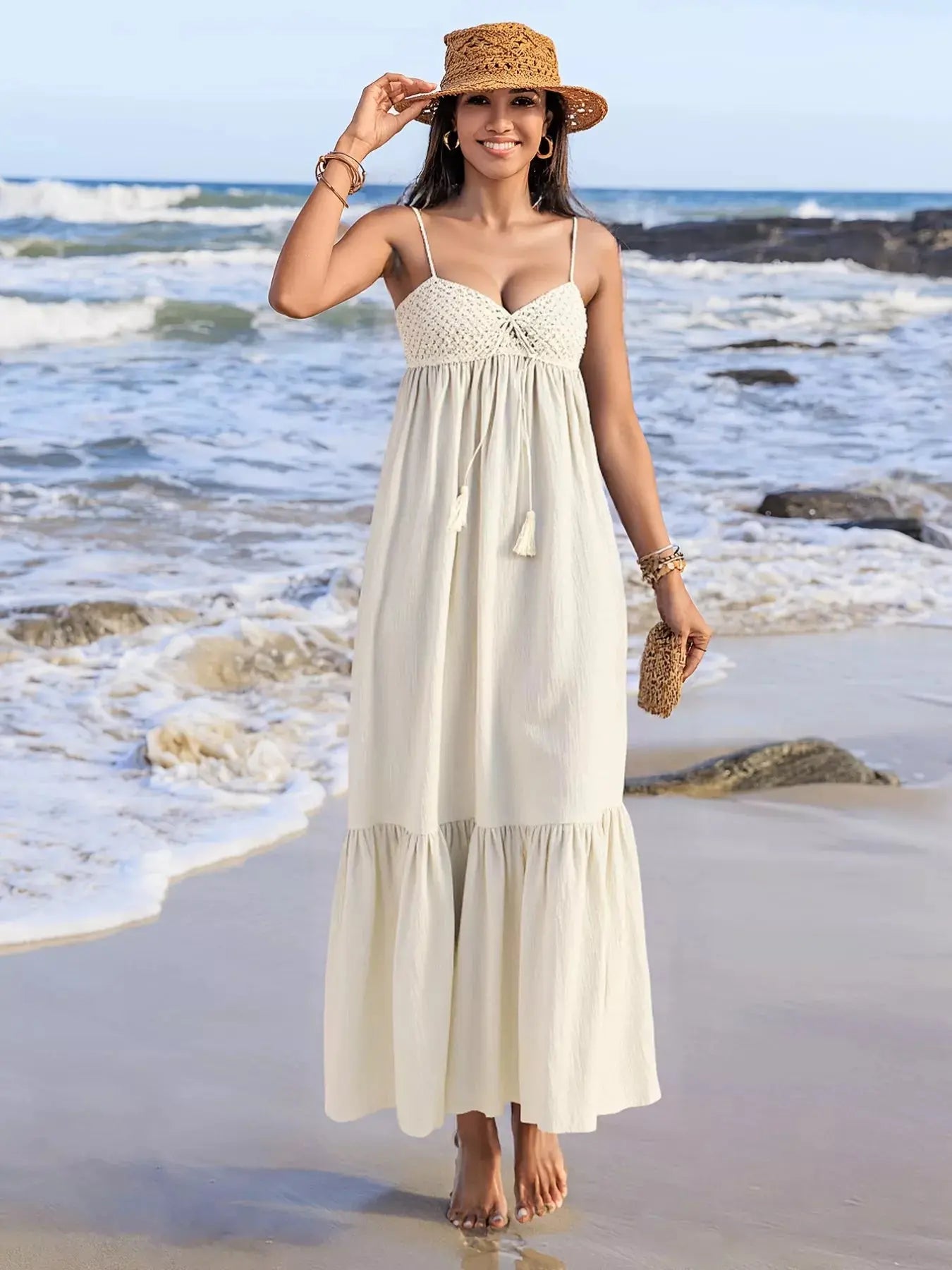 Sweetheart Neck Spaghetti Strap Dress  Style Ratio