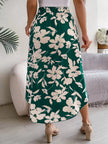 Floral Print Ruffle Hem Asymmetrical Skirt  Style Ratio