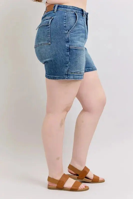 Judy Blue Full Size High Rise Denim Shorts  Style Ratio