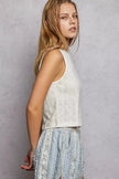 POL Textured Round Neck Cropped Tank  Style Ratio