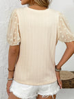 Textured Knit Round Neck Blouse  Style Ratio