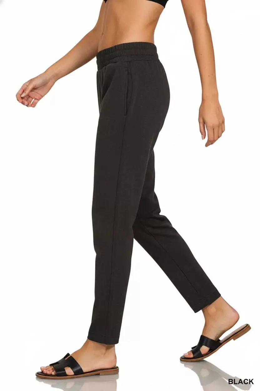 Zenana Scuba Capri Sweatpants with Pocket  Style Ratio