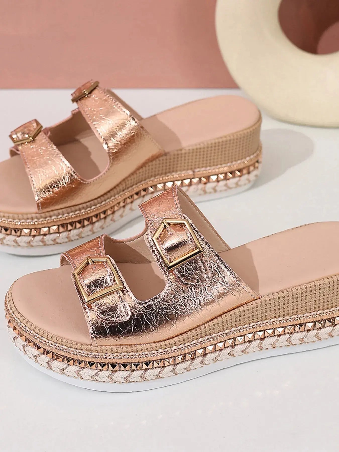 Platform Double Buckle Sandals  Style Ratio