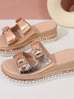 Platform Double Buckle Sandals  Style Ratio