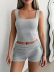 Lace Trim Tank and Shorts Loungewear  Style Ratio