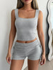 Lace Trim Tank and Shorts Loungewear  Style Ratio