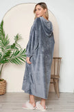 Double Take Pocketed Hooded Midi Lounge Dress  Style Ratio