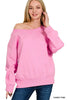 Zenana Fleece Boat Neck Sweatshirt  Style Ratio