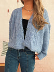 Cable Knit Button-Up Cardigan  Style Ratio