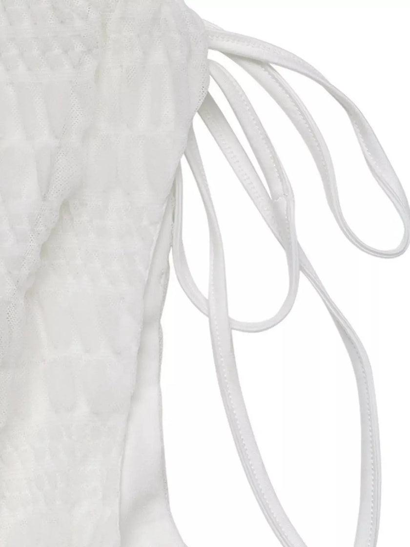 Smocked Deep V-Neck Sleeveless Dress  Style Ratio
