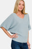 Zenana Short Sleeve Dolman Sweater  Style Ratio