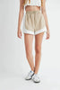Mable Drawstring Waist Contrast Trim Detail Shorts  Style Ratio