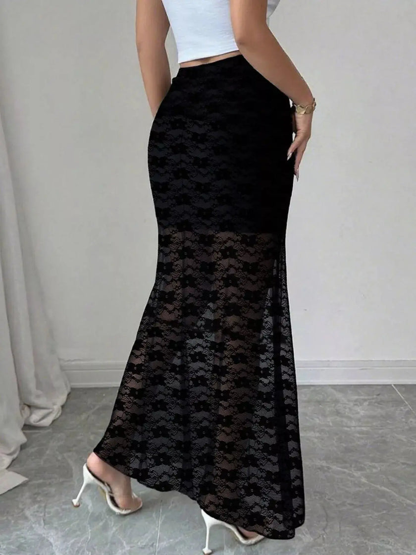 Elegant Lace Mermaid Sheer Skirt Plus Size  Style Ratio