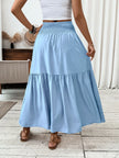 Smocked Waist Tiered Skirt  Style Ratio