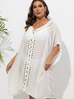 Crochet Trim V-Neck Beach Cover Up  Style Ratio