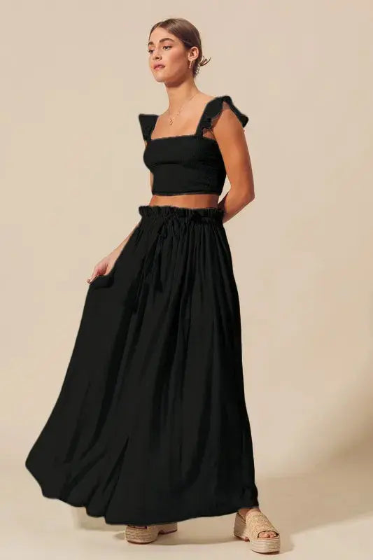 SO ME Smocked Top and Flowy Maxi Skirt Set  Style Ratio