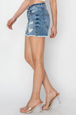 RISEN Stepped Waist Frayed Denim Shorts  Style Ratio