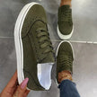Lace-Up Suedette Flat Sneakers  Style Ratio