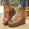 Butterfly Embellished Wedge Sandals  Style Ratio