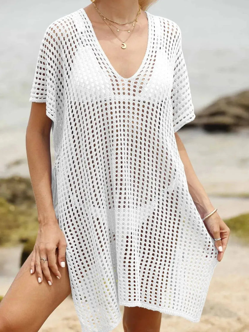 Side Tied V-Neck Cover-Up  Style Ratio