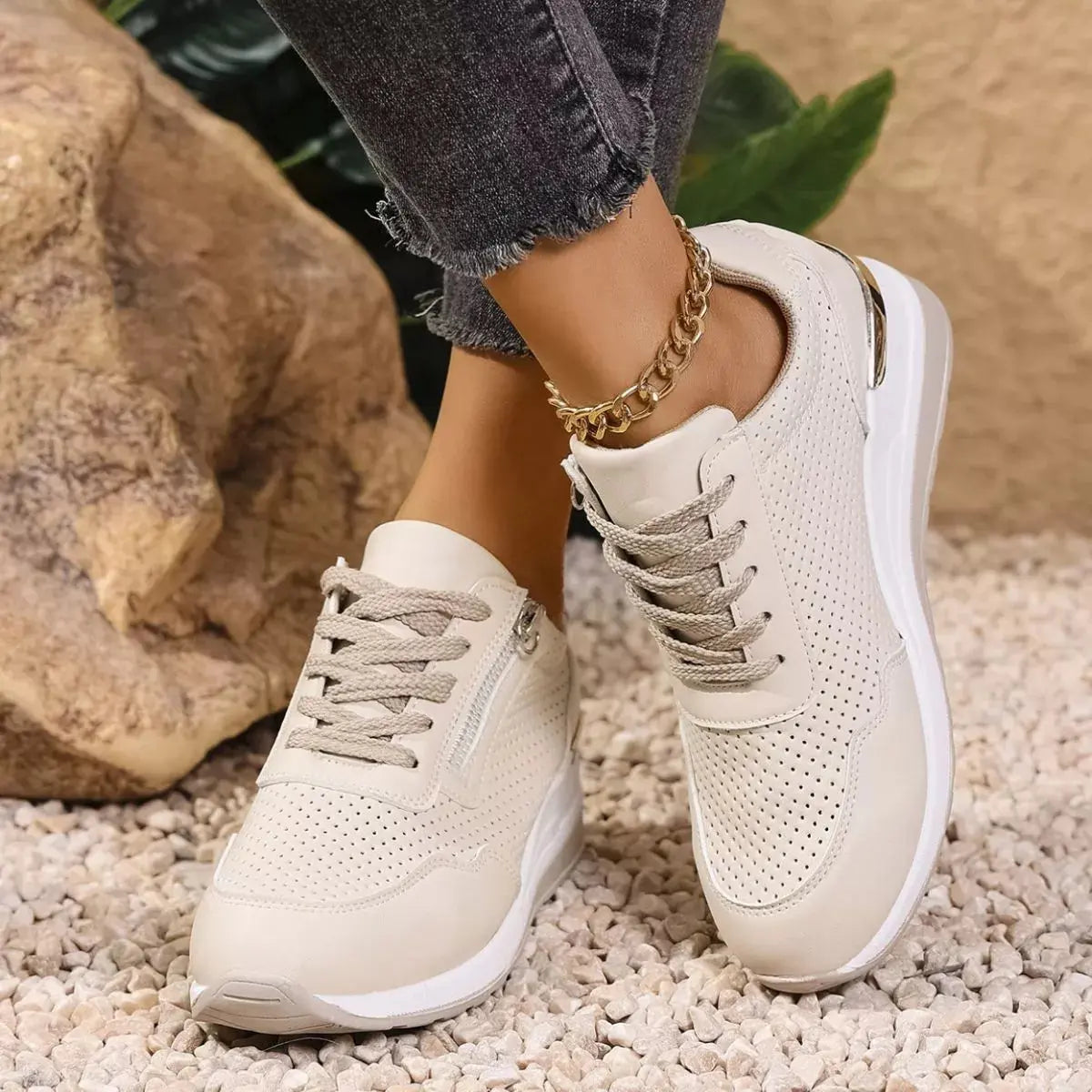 Lace Up Wedge Sneakers  Style Ratio