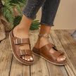 Double Buckle Platform Sandals  Style Ratio