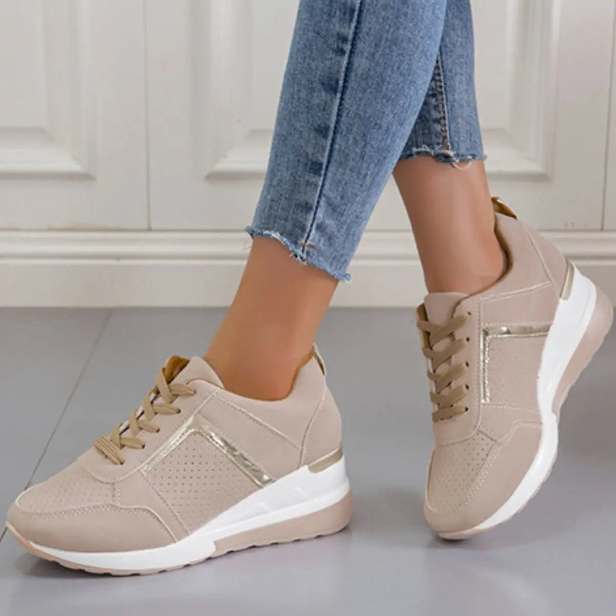 Lace Up Wedge Sneakers  Style Ratio