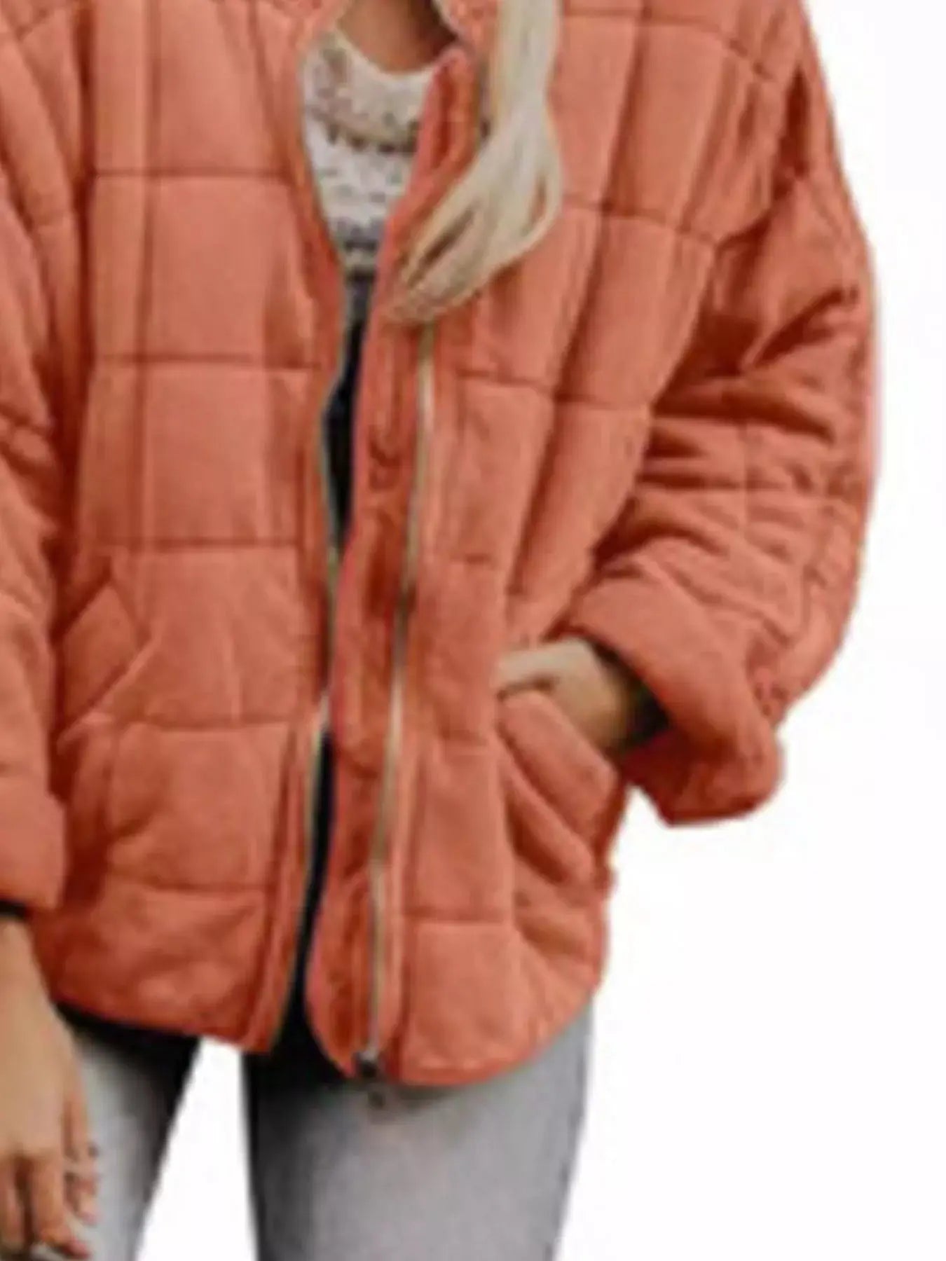 Quilted Zip Up Outerwear  Style Ratio