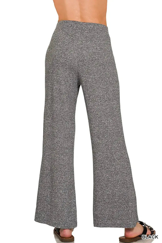 Zenana Soft Elastic Waisted Flare Pants  Style Ratio