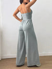 Sleeveless Wide Leg Casual Jumpsuit  Style Ratio