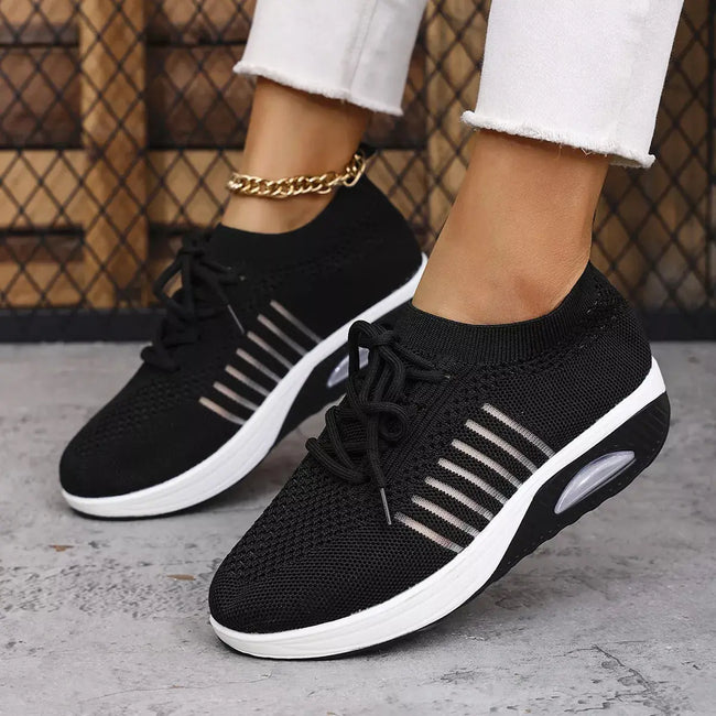 Breathable Mesh Lace Up Sneakers  Style Ratio