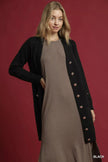 Umgee Button-Down Longline Sweater Cardigan with Front Pockets  Style Ratio