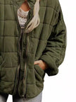 Quilted Zip Up Outerwear  Style Ratio