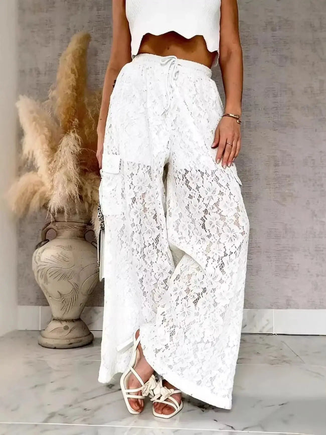 Lace Wide Leg Pants  Style Ratio