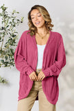 Basic Bae Full Size Ribbed Cocoon Cardigan  Style Ratio